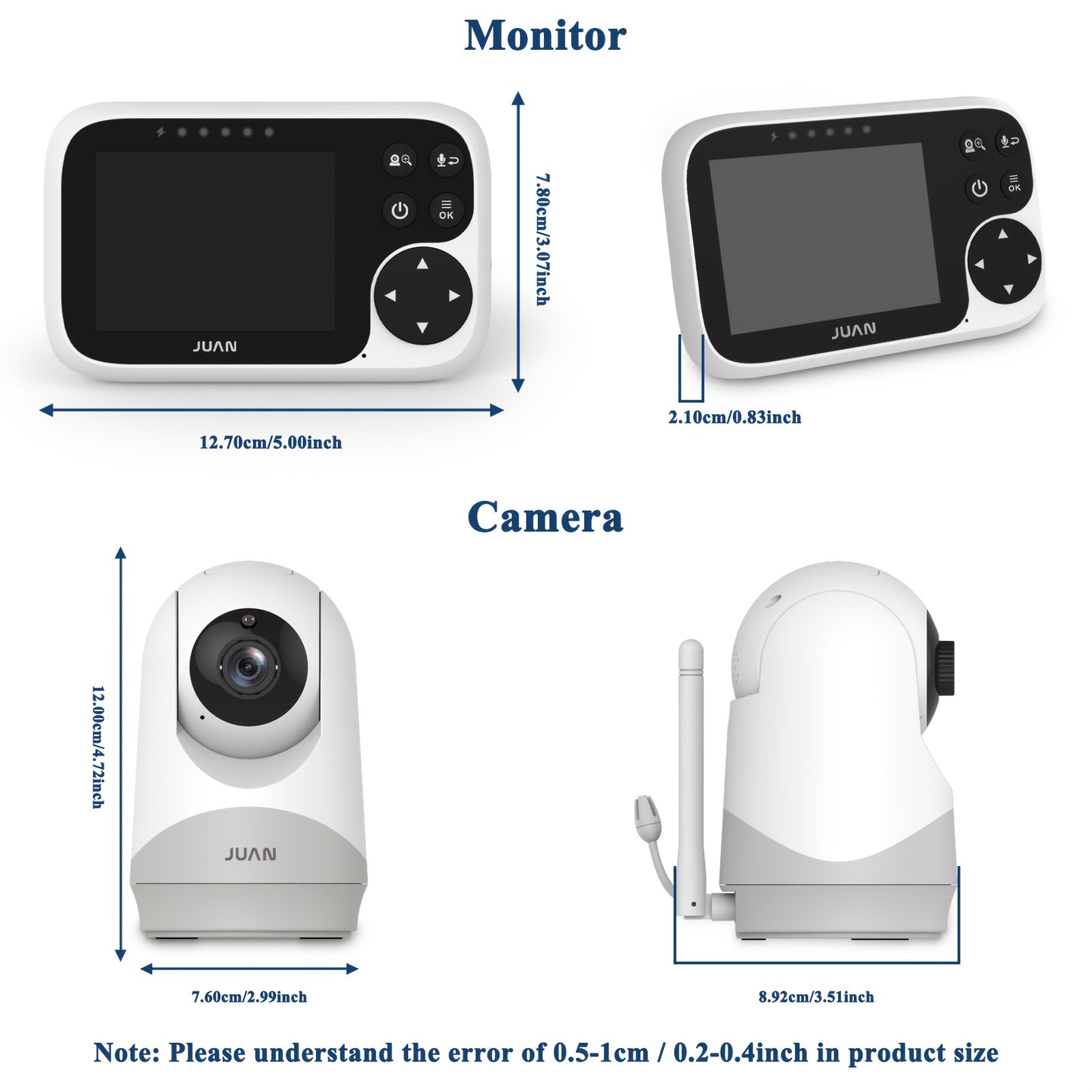 Baby Camera Monitor, Video Baby Monitor With Camera And Audio, Night Vision