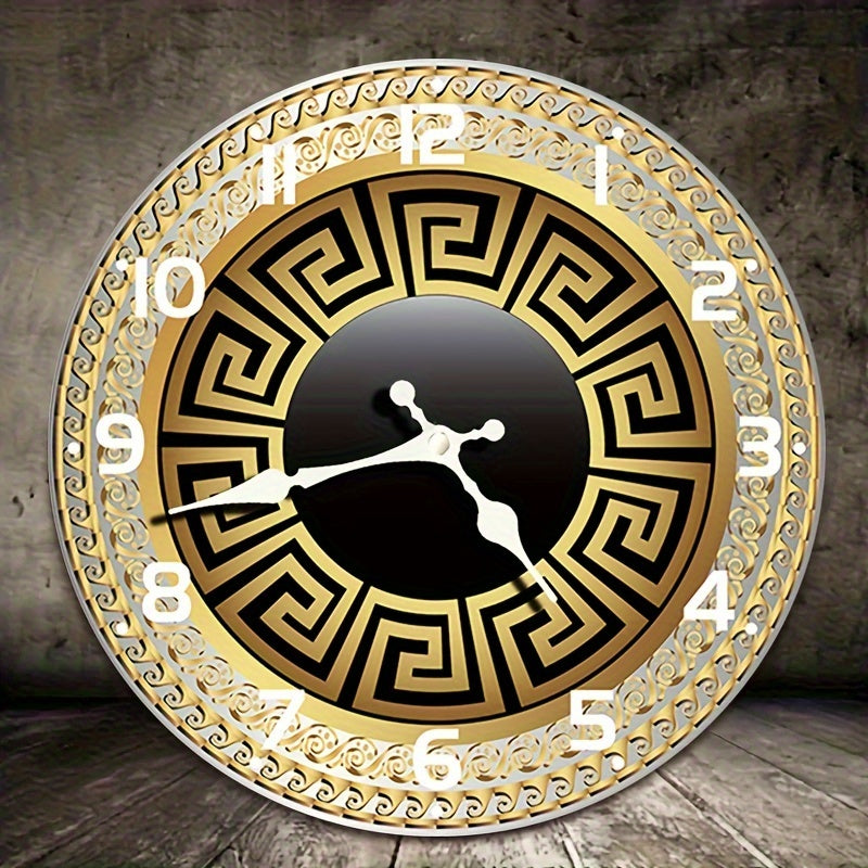 1pc, Elegant Round Wooden Wall Clock,