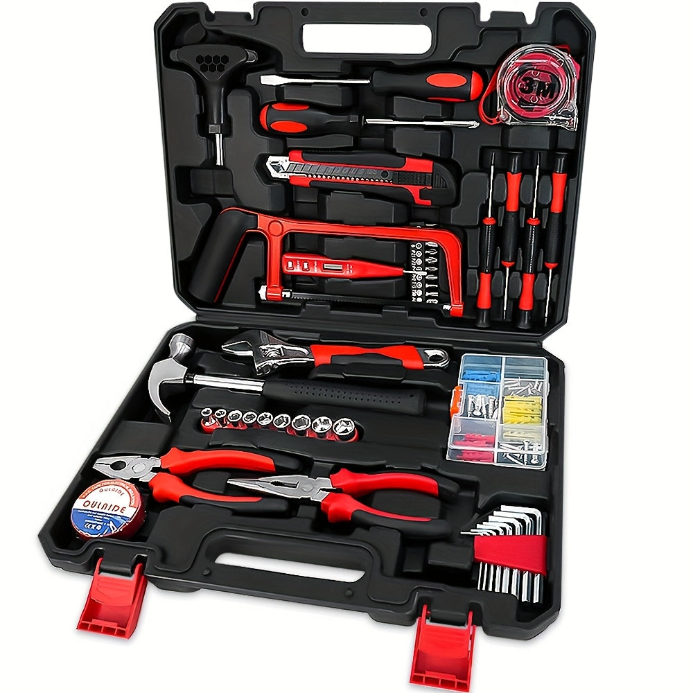 80pcs Ultimate Tool Kit for Home & Car Repair - Includes Pliers, Hammer, Utility Knife & More - Durable, Corrosion-Resistant with Secure Storage Case - Ideal DIY & Maintenance Gift Set