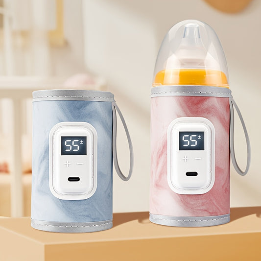 Intelligent Bottle Warmer Sleeve with 21 Temperature Settings and Smart Display, Universal most baby bottle.