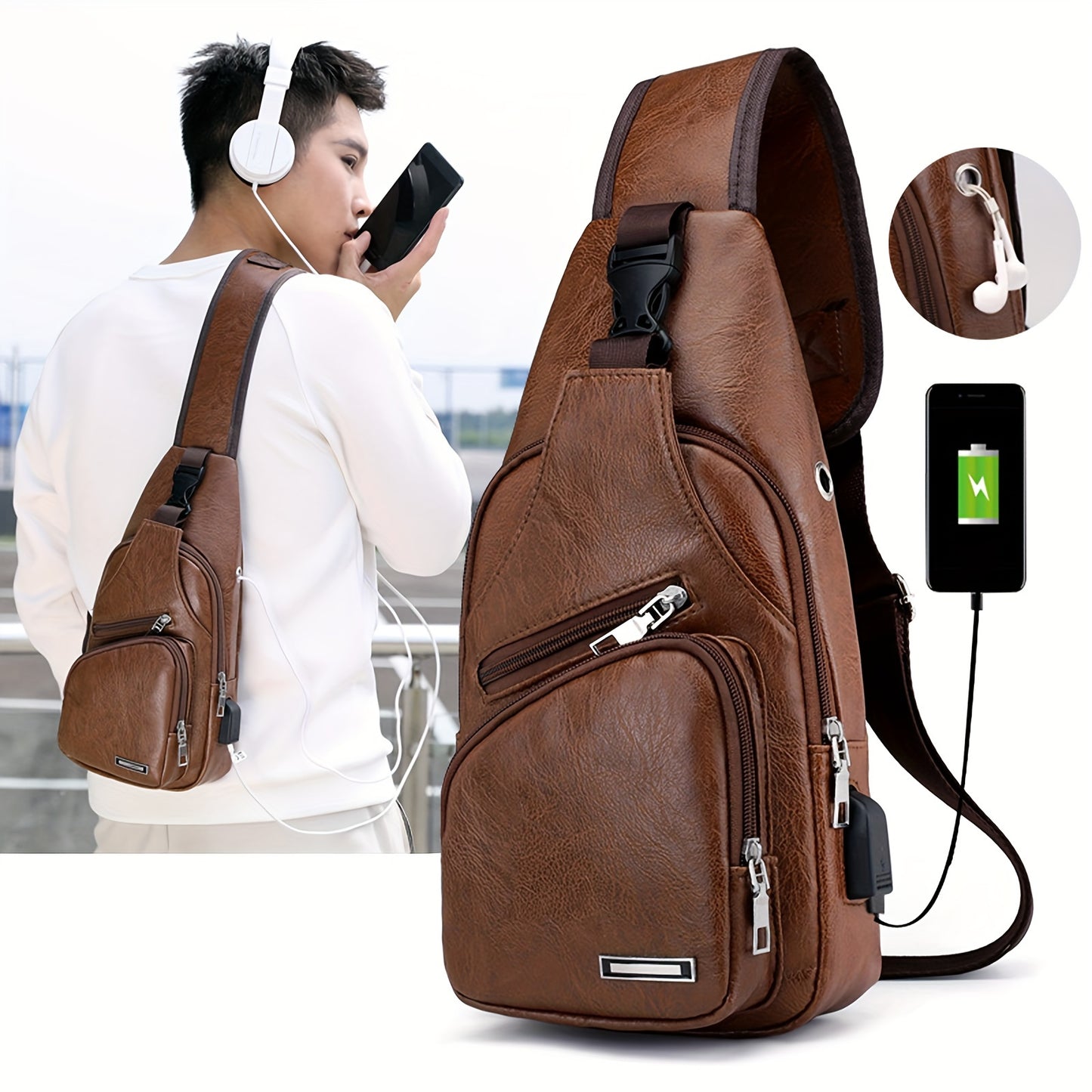 Multipurpose Crossbody Bags Sling Backpack For Men And Women Chest Bag Travel Hiking Daypack