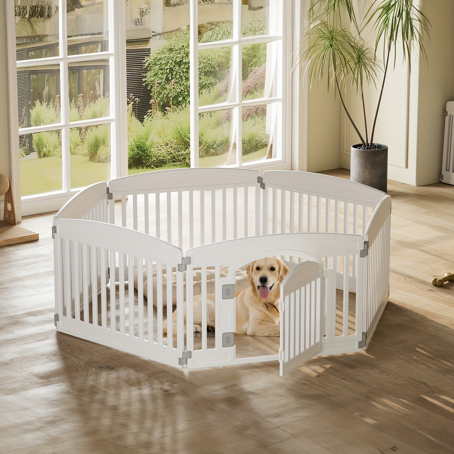 4 Panel/6 Panel Plastic Puppy Playpen Suitable For Small To Medium Pets, Portable Indoor Outdoor Puppy Pen,