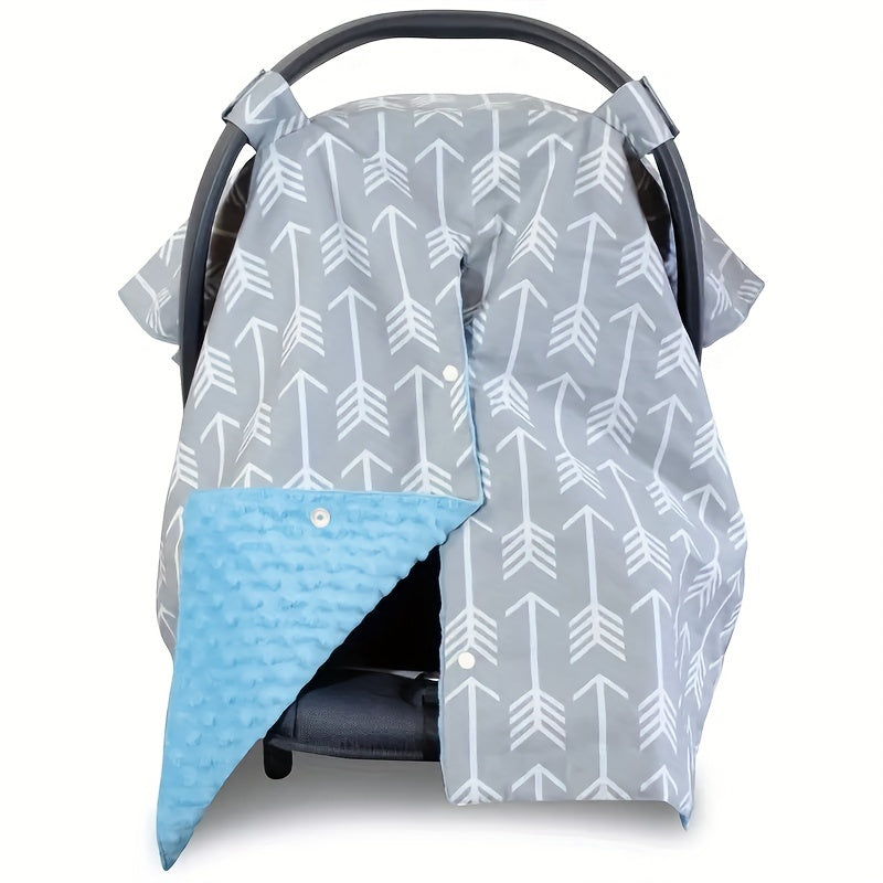 1pc Fit Car Seat Canopy for Youngsters, 2-Layer Breathable Polyester Stroller Cover,