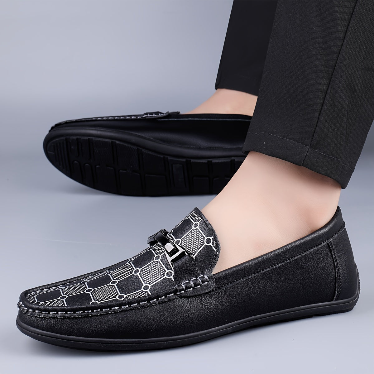 Men's Versatile Fashion Loafers - Breathable, Non-Slip Casual Shoes for All Seasons, Perfect for Business & Leisure