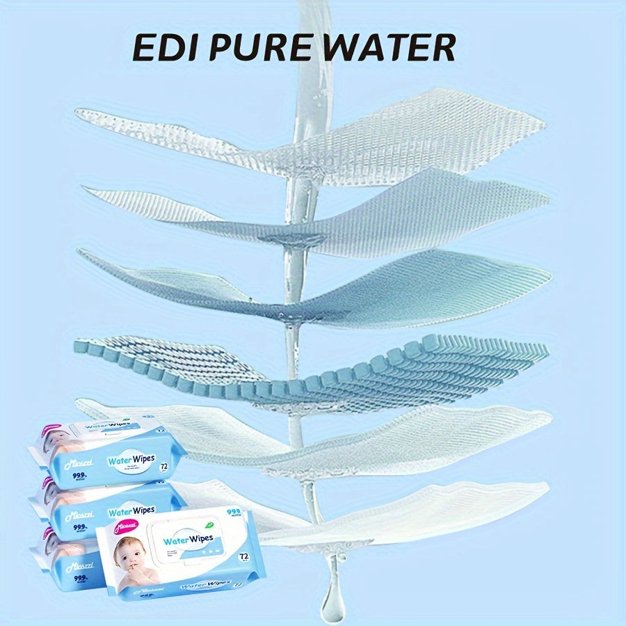 504 pcs Baby Wet Wipes Pure Water Unscented & Hypoallergenic For Plant Fibers Cleaning Wet Wipes