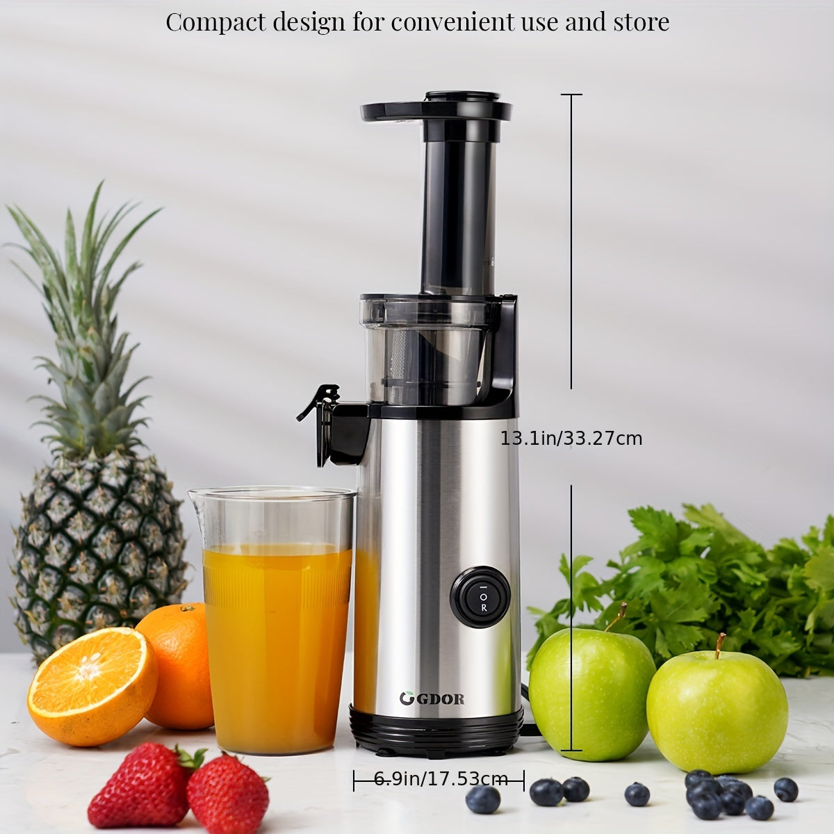 A Small Multifunctional Juicer For Home Use That Automatically Separates Juice And Residue, A Cold-pressed Slow Juicer.