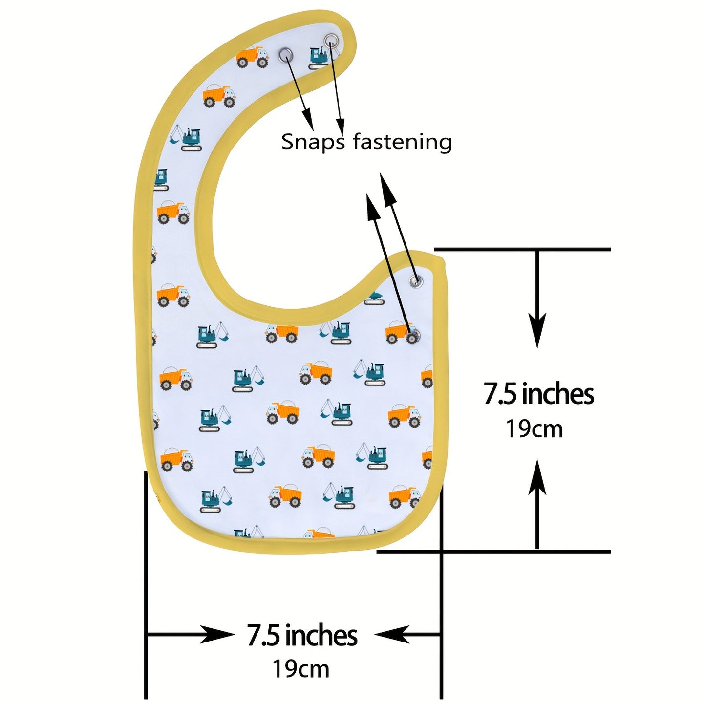 12-Pack Unisex Baby Bibs with Waterproof Layer, Absorbent & Adjustable for Nursing, Feeding & Teething - 0-3 Years Old