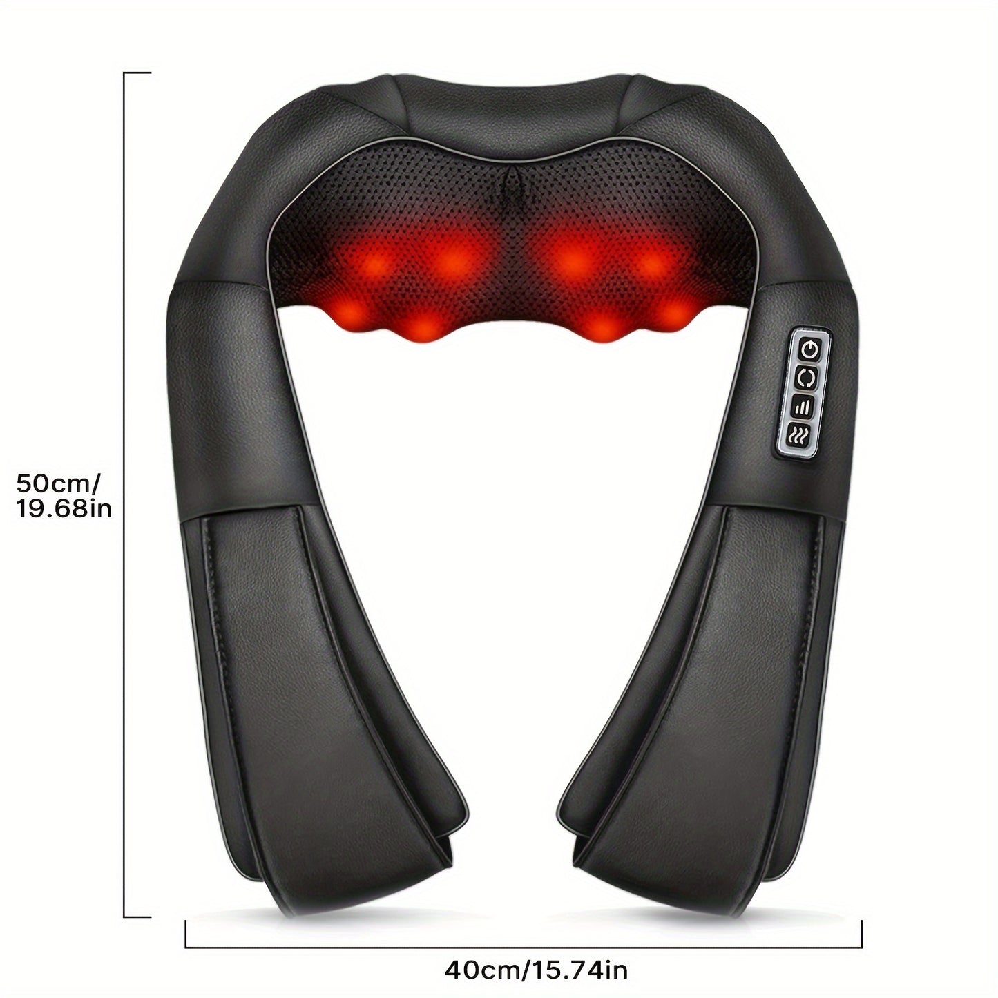 Electric Massager with Heat - 4D Deep Kneading Pillow for Neck, Back & Shoulders - Perfect for Home,