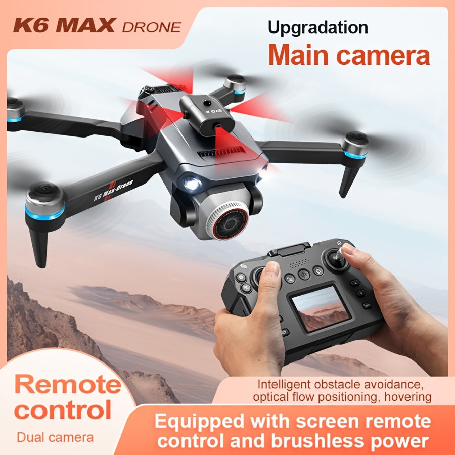 RC Drone, With 2 Batteries, Screen Remote Control Operation, 360 °obstacle Avoidance, Powerful Brushless Motor, Electrically Adjustable HD Dual Cameras, Remote-controlled Aircraft, With 8g Memory Card