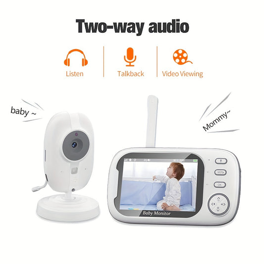 cam Baby Monitor, 3.5 Inch Color LCD Screen, 2 Way Audio, Infrared Night Vision, Digital Zoom,