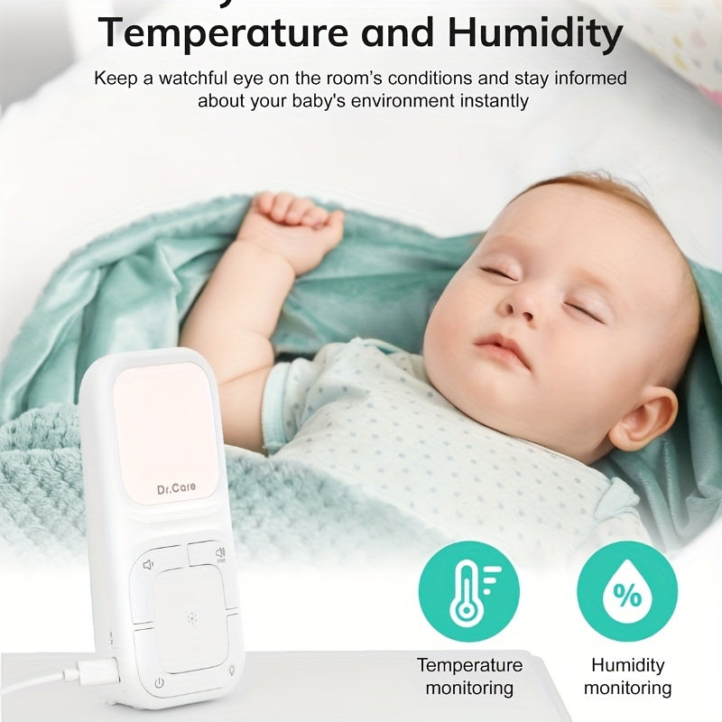 Baby Monitor With Two-Way Talk, Built-in Nightlight,High-Quality Speaker & Mic, No WiFi