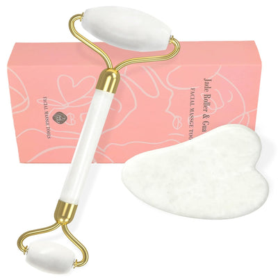 Gua Sha Facial Massage Tool and Jade Roller Set for Comprehensive Facial and Body Care , and Enhance Skin Elasticity