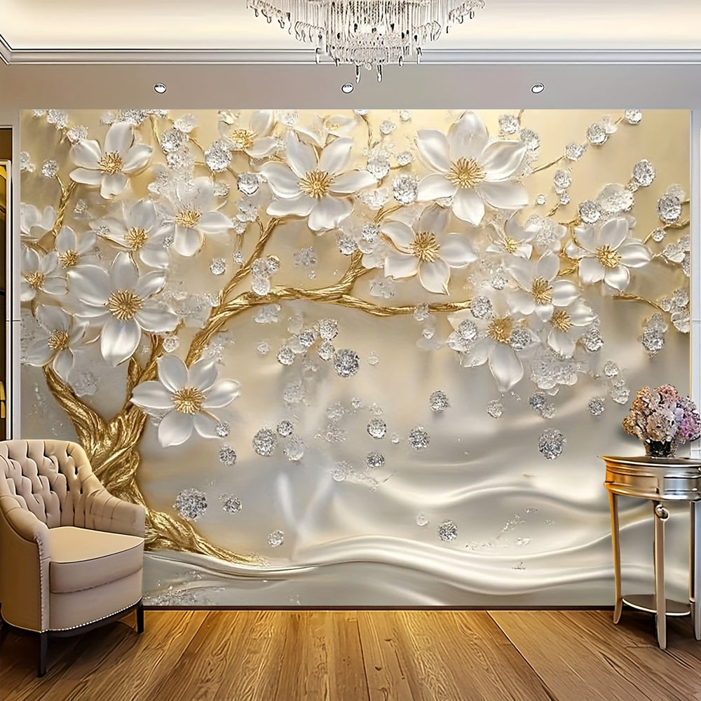 1pc Extra Large 3D White Tree of Life Wall Tapestry, Elegant Decor for Living Room, etc.