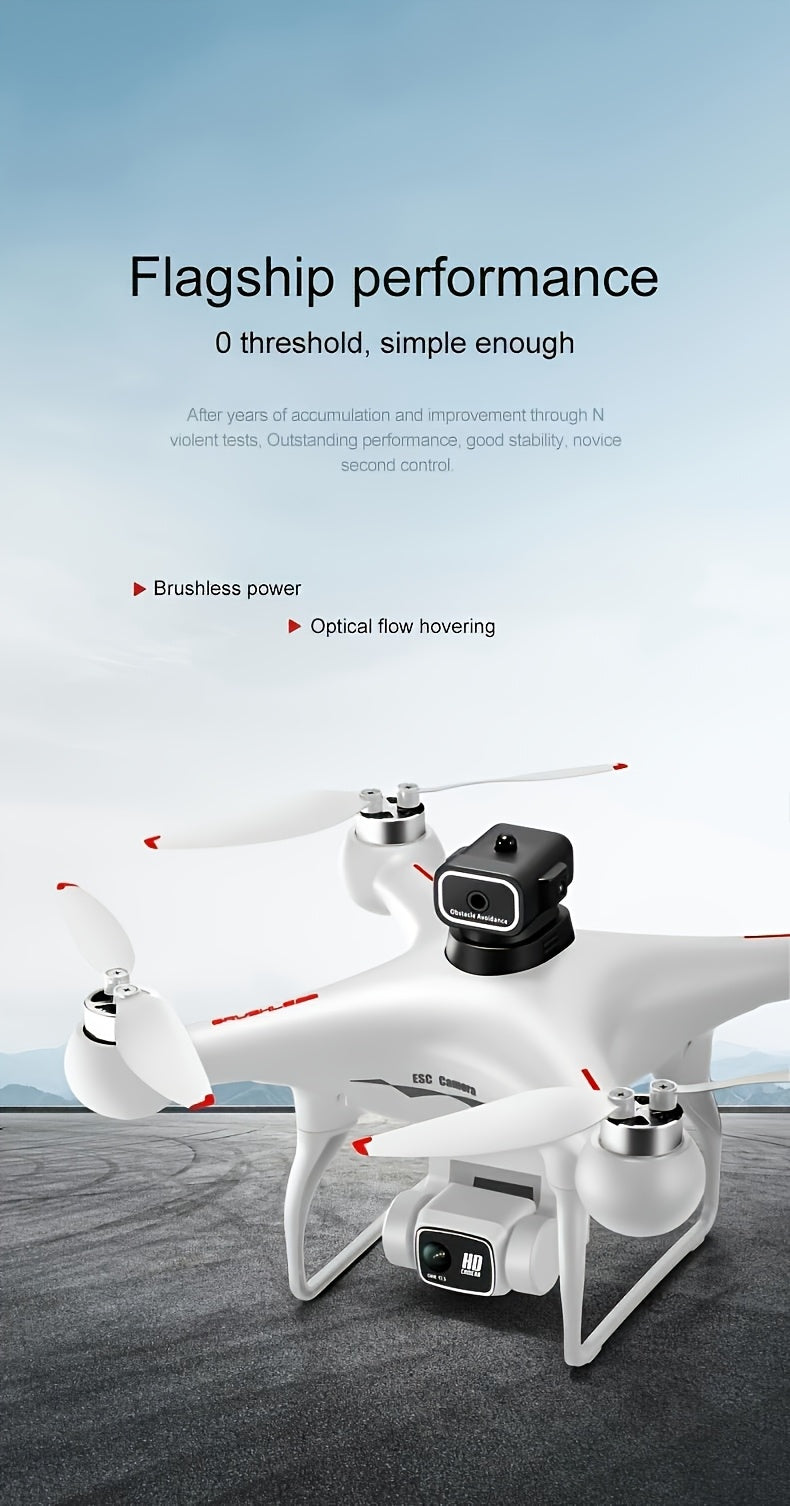 Dual Battery RC Drone with 360° Infrared Obstacle Avoidance, Optical Flow Positioning - Perfect for Aerial Photography & Outdoor Fun, USB Rechargeable, Ideal Holiday Gift