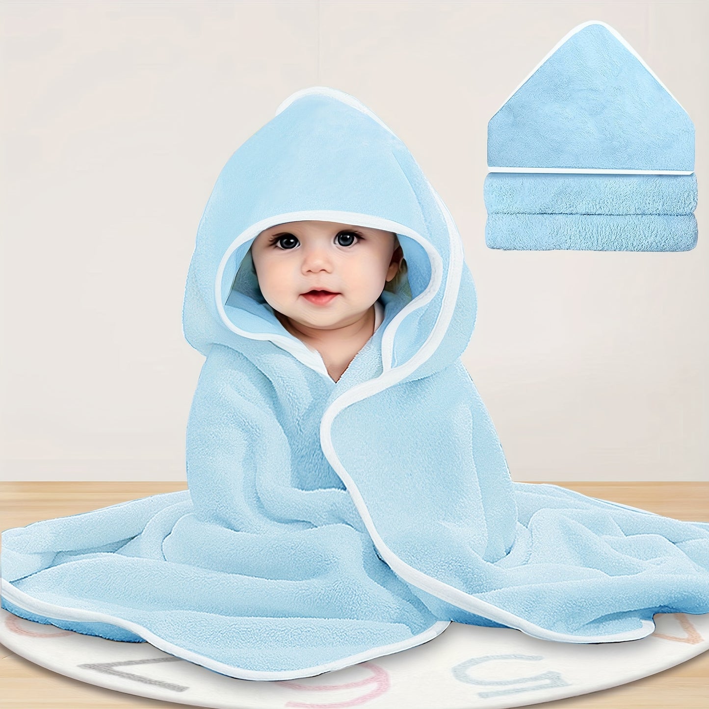 4-Pack Ultra Soft Microfiber Hooded Bath Towels, for kids