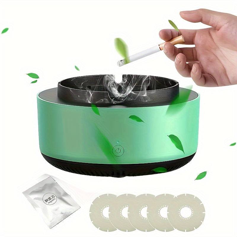 1pc, Smart Ashtray Air Purifier, Immediately Removes Secondhand Smoke And Odors, Battery Not Included, Household Gadgets, Gift,