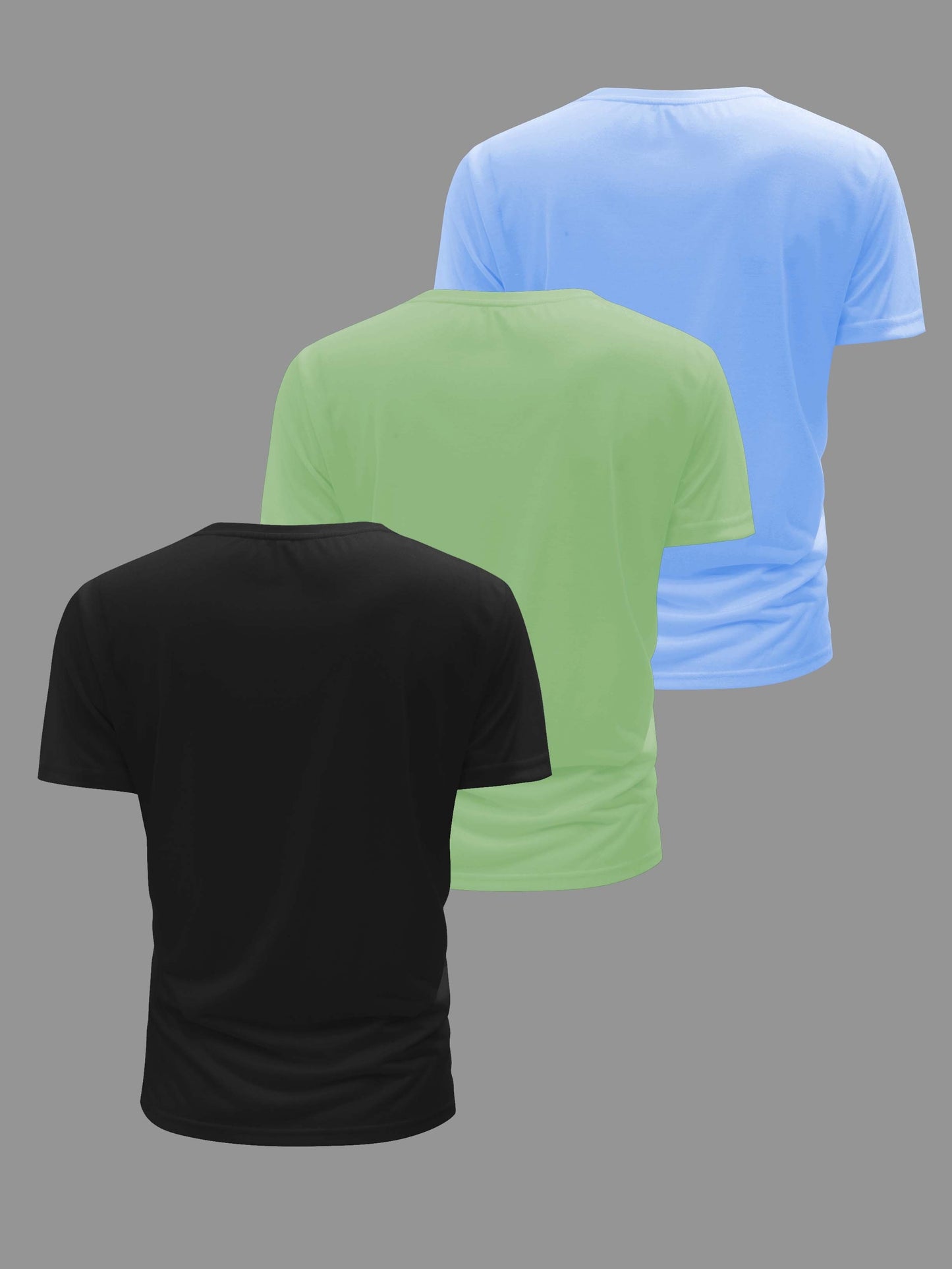 3pcs Men's Casual Short Sleeve Crew Neck T-shirts, Breathable And Lightweight For Summer Sport And Casual Wear, Outdoor Cloth