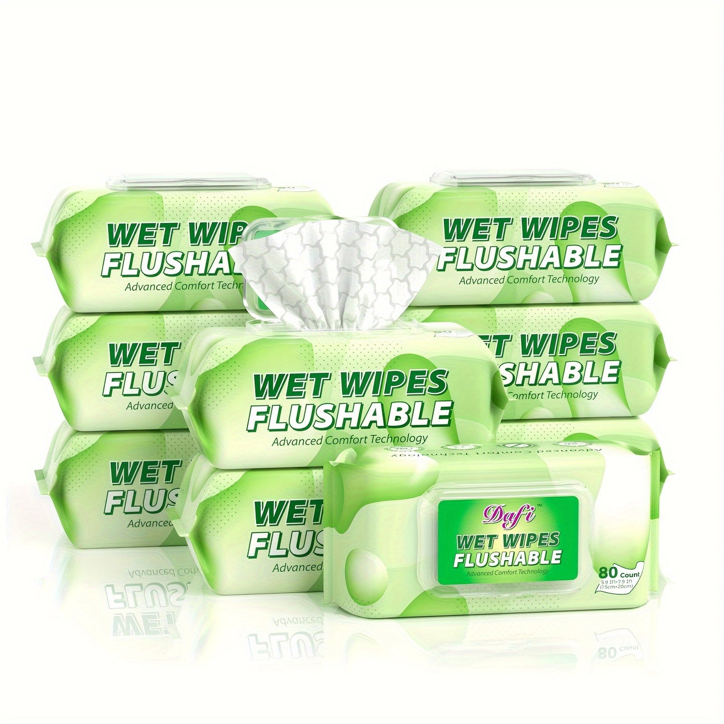 Flushable Alcohol & 100% Plant Based Fibers, Septic And Sewer Safe Pack Of 9