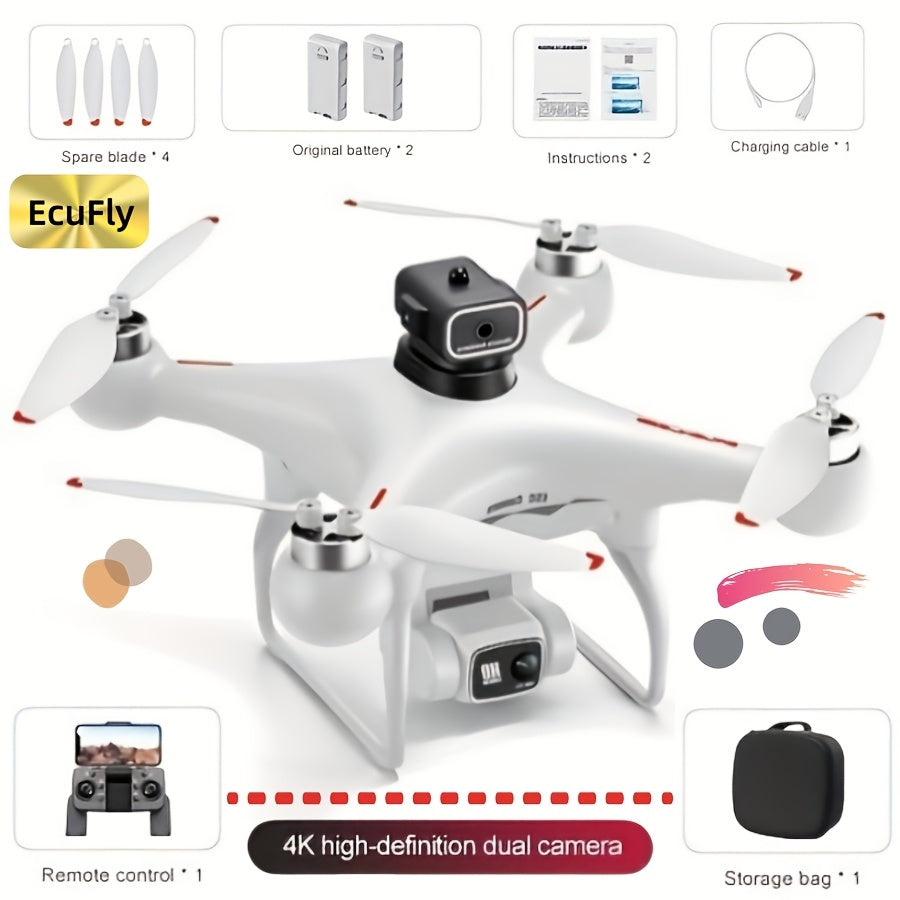 Dual Battery RC Drone with 360° Infrared Obstacle Avoidance, Optical Flow Positioning - Perfect for Aerial Photography & Outdoor Fun, USB Rechargeable, Ideal Holiday Gift