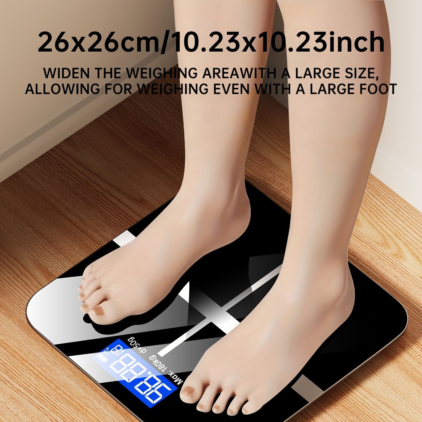 Weight Scale Electronic Scale, 396 Pound Digital Bathroom Scale, High-precision Weight Scale With LED High-definition Display Screen And Temperature Display