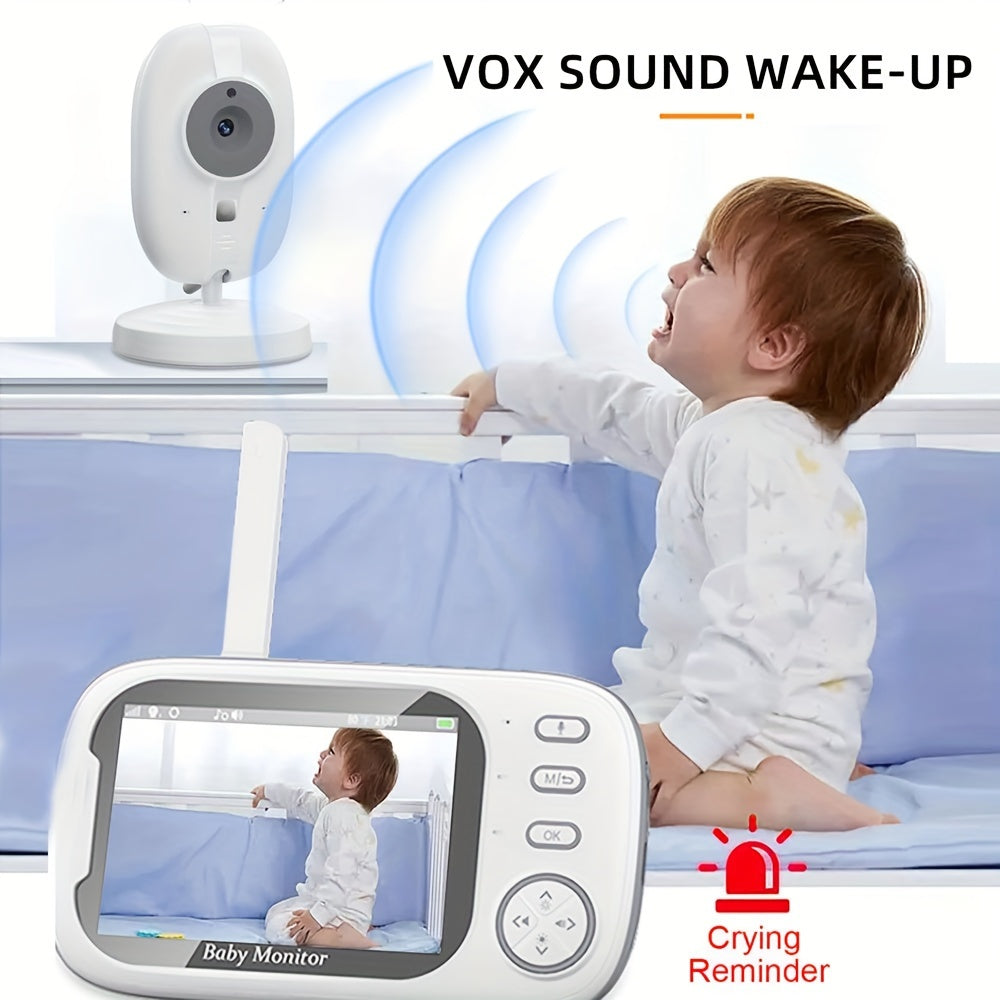 cam Baby Monitor, 3.5 Inch Color LCD Screen, 2 Way Audio, Infrared Night Vision, Digital Zoom,