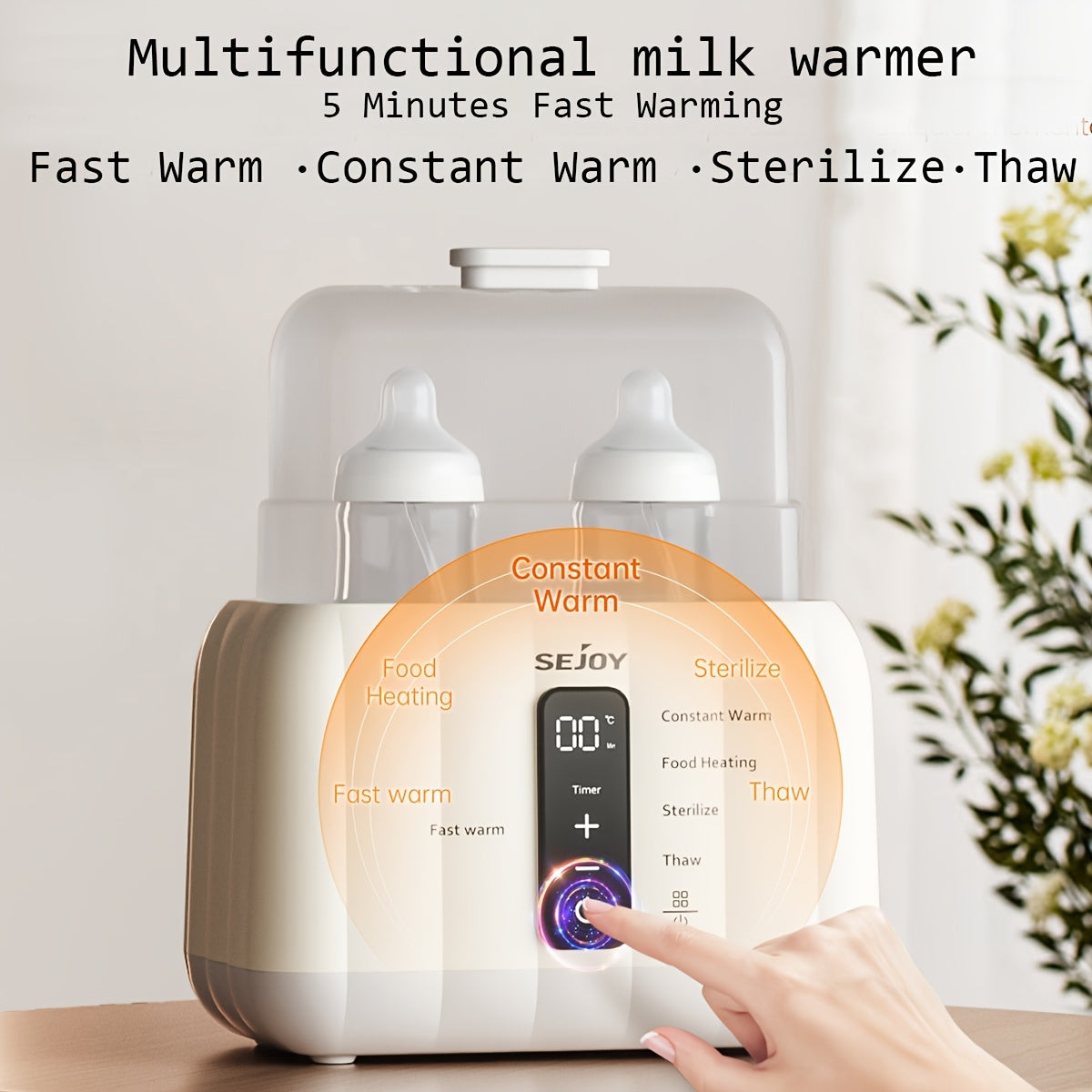 Multifunctional Milk Warmer,Steam Sterilizer, 24h Temperature Control, Can Heat And, Suitable For A Variety Of Bottle