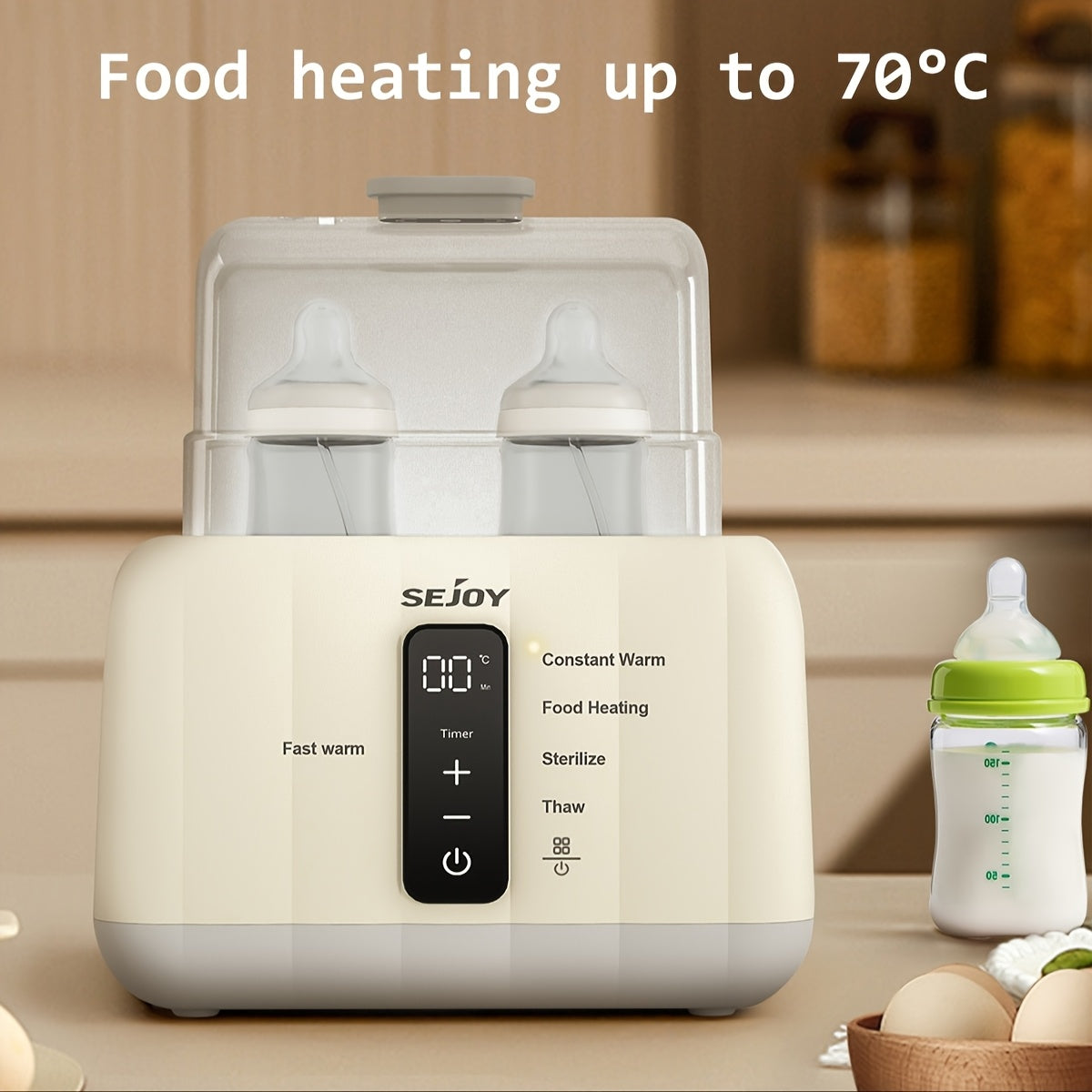 Multifunctional Milk Warmer,Steam Sterilizer, 24h Temperature Control, Can Heat And, Suitable For A Variety Of Bottle