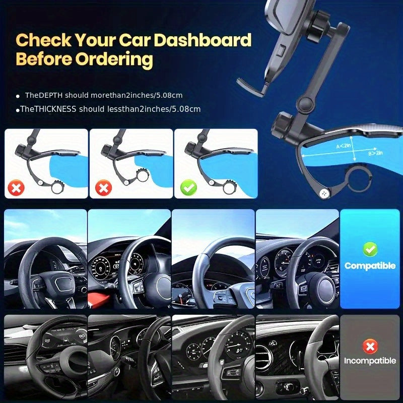 1pc, New Dashboard Mount, Multifunctional Universal Car Navigation Holder,