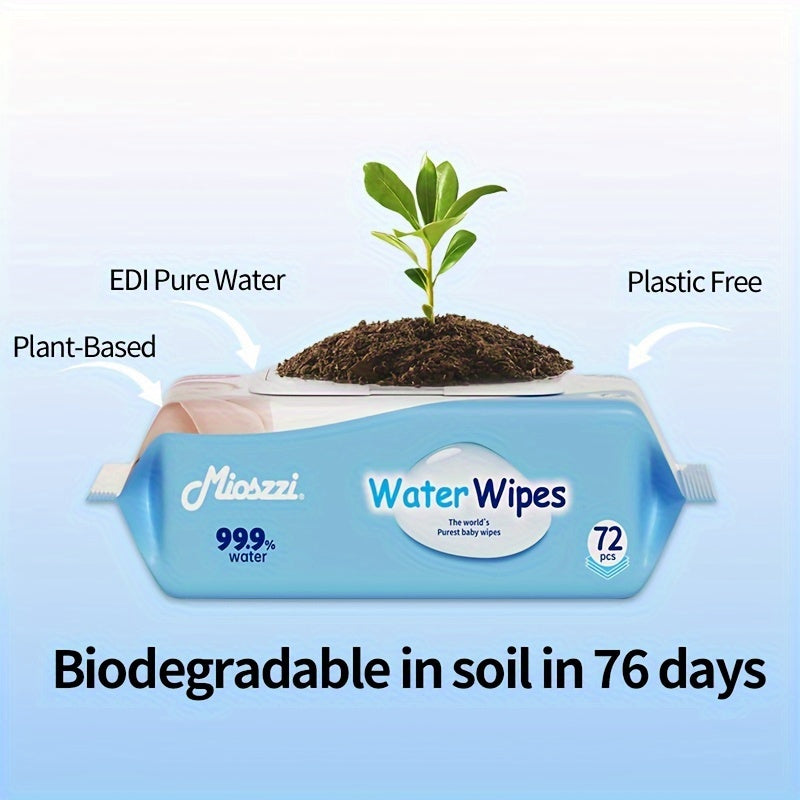504 pcs Baby Wet Wipes Pure Water Unscented & Hypoallergenic For Plant Fibers Cleaning Wet Wipes