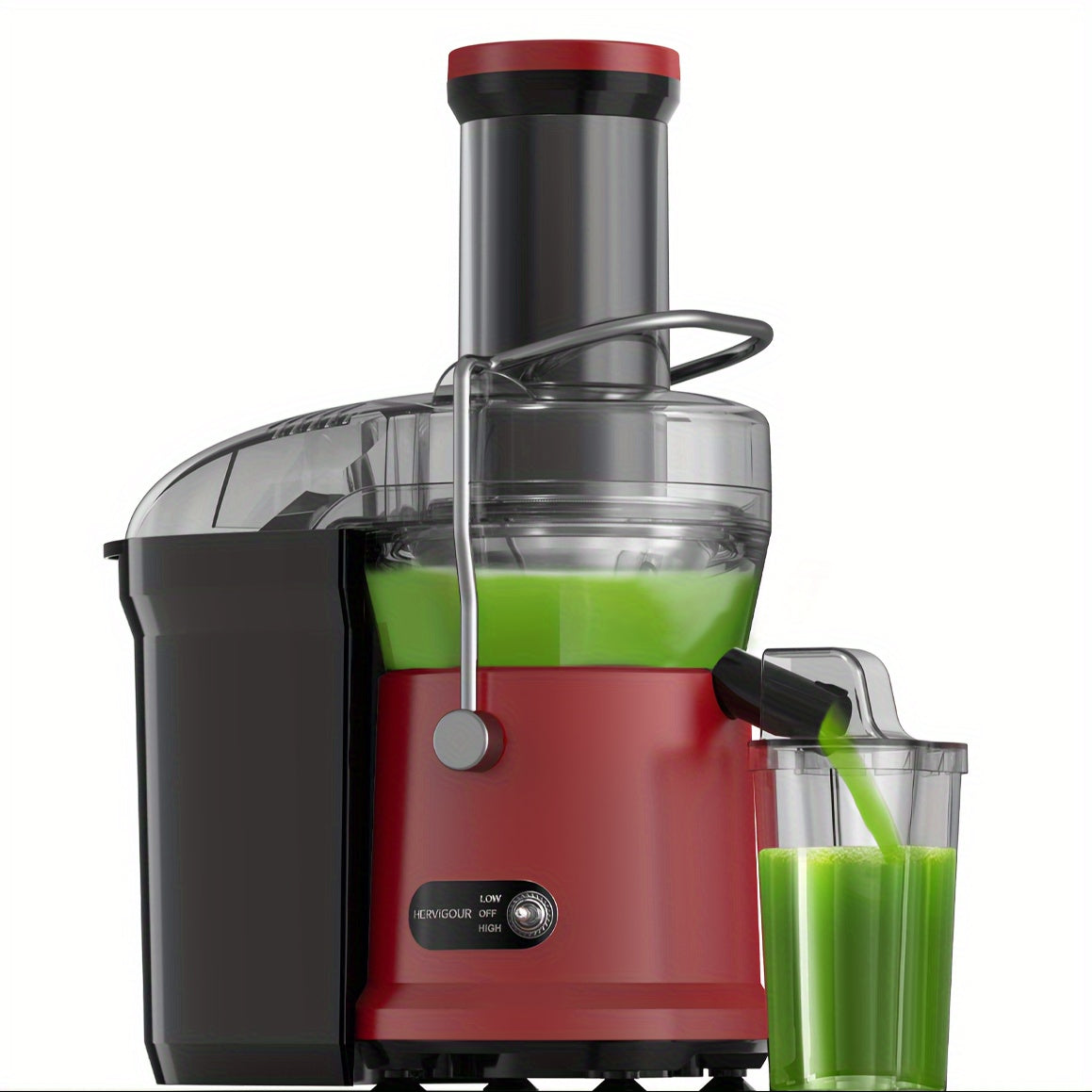 1000W Peak Motor Juicer Machine - 3.2" Mouth, Dual Speeds, Easy to Clean,