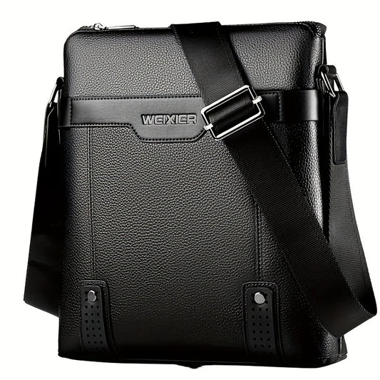 Men'S Fashion Shoulder Bag Casual Style with Adjustable Strap, Faux Leather Material for Daily Commuting