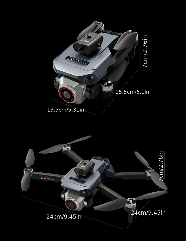 RC Drone, With 2 Batteries, Screen Remote Control Operation, 360 °obstacle Avoidance, Powerful Brushless Motor, Electrically Adjustable HD Dual Cameras, Remote-controlled Aircraft, With 8g Memory Card