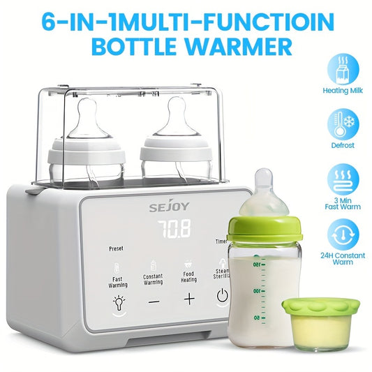 8-in-1 Portable Electric Bottle Warmer With Timer, Multi-function Heating Container,