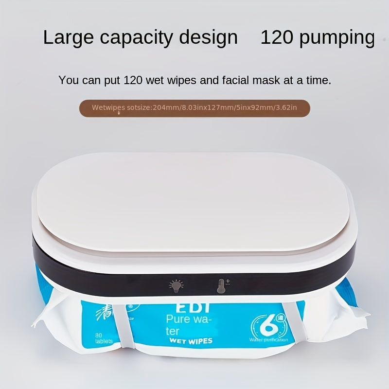 USB-Powered Portable Wet Wipe Warmer - Constant Temperature Heating, Moisturizing Dispenser for Travel & Car Use, Reusable