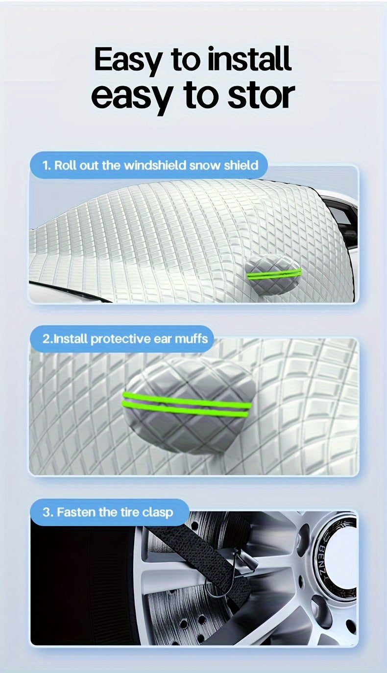 1Pc Car Windshield Snow Cover Protects Against Snow, Ice,Car Window Shade,