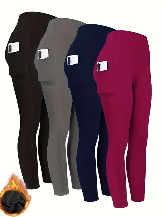 Women's High Yoga Leggings with Pockets -  Comfortable Workouts