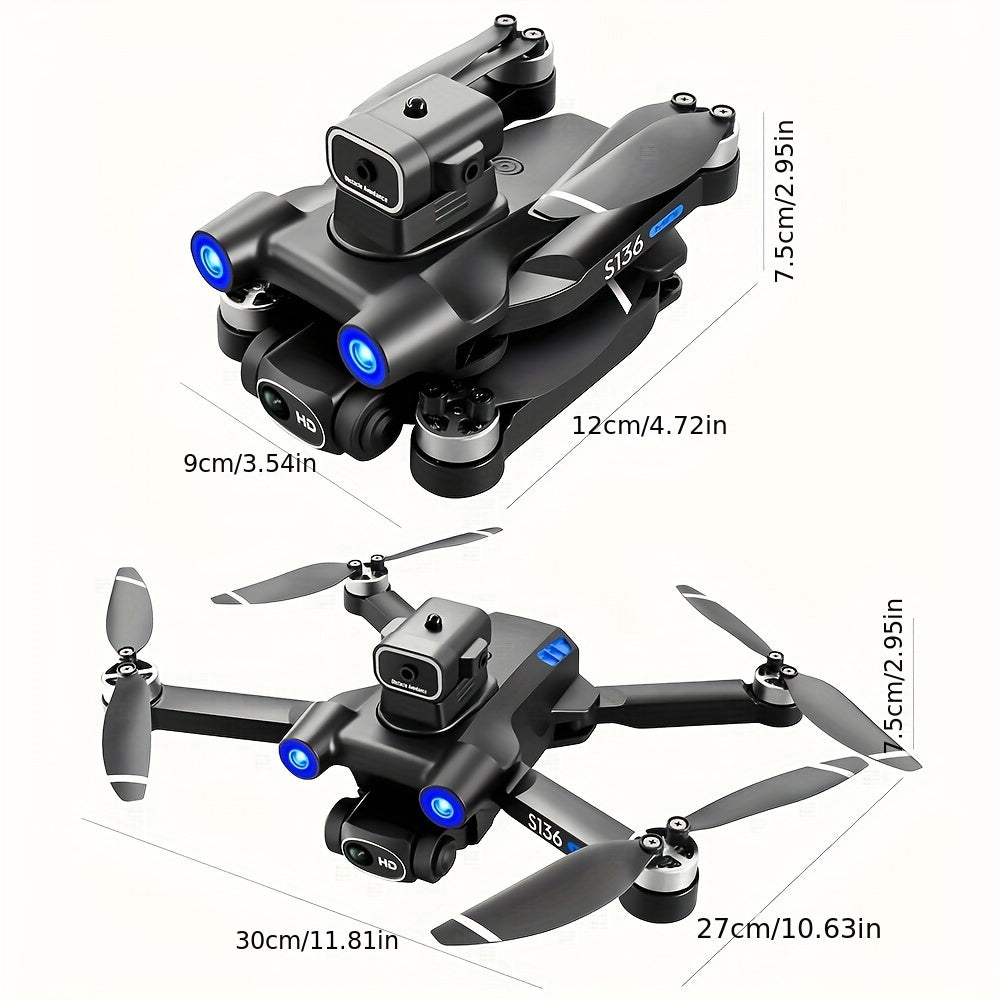 GPS Drone With 4K Camera For Adults, Brushless Motor, RC Quadcopter With Auto Return, Follow Me, Circle Fly, Waypoint Fly, Altitude Hold With 2*Battery