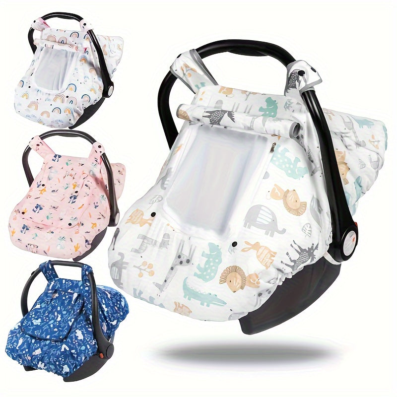 Car Seat Cover Set with Floral Designs Winter Car Seat Protection|Pram Cover Set|Insulated Car Seat Cover