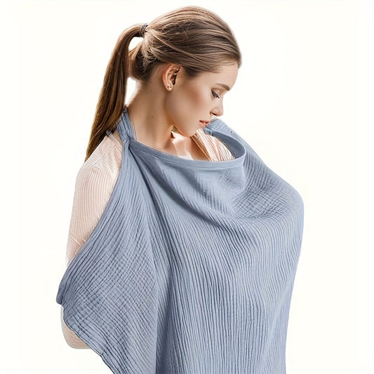 Soft and Breathable Nursing Cover-Up: Perfect for Breastfeeding on the Go - Made with Polyester Fiber