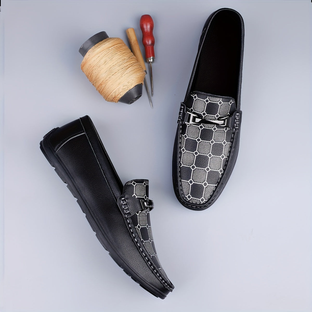 Men's Versatile Fashion Loafers - Breathable, Non-Slip Casual Shoes for All Seasons, Perfect for Business & Leisure