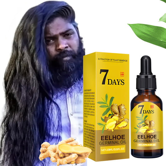 7 Days Ginger Hair Oil - Nourishes Hair with Plant-Based Squalane, Germinal Essence Conditioner for Scalp Massage