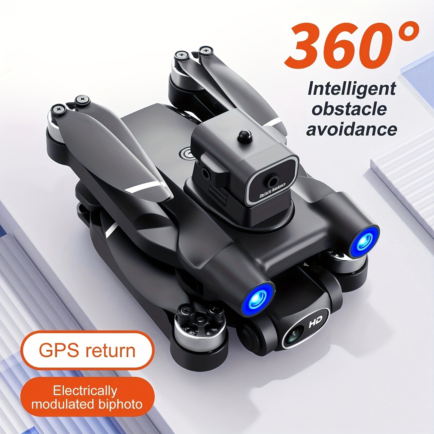 ProFlight S136 4K GPS Drone - Longest Flight Time, Optical Flow, 5G Transmission, Brushless Motors, Intelligent Follow Me, Auto Return Home, 2 Batteries, Handbag - Foldable FPV RC Quadcopter