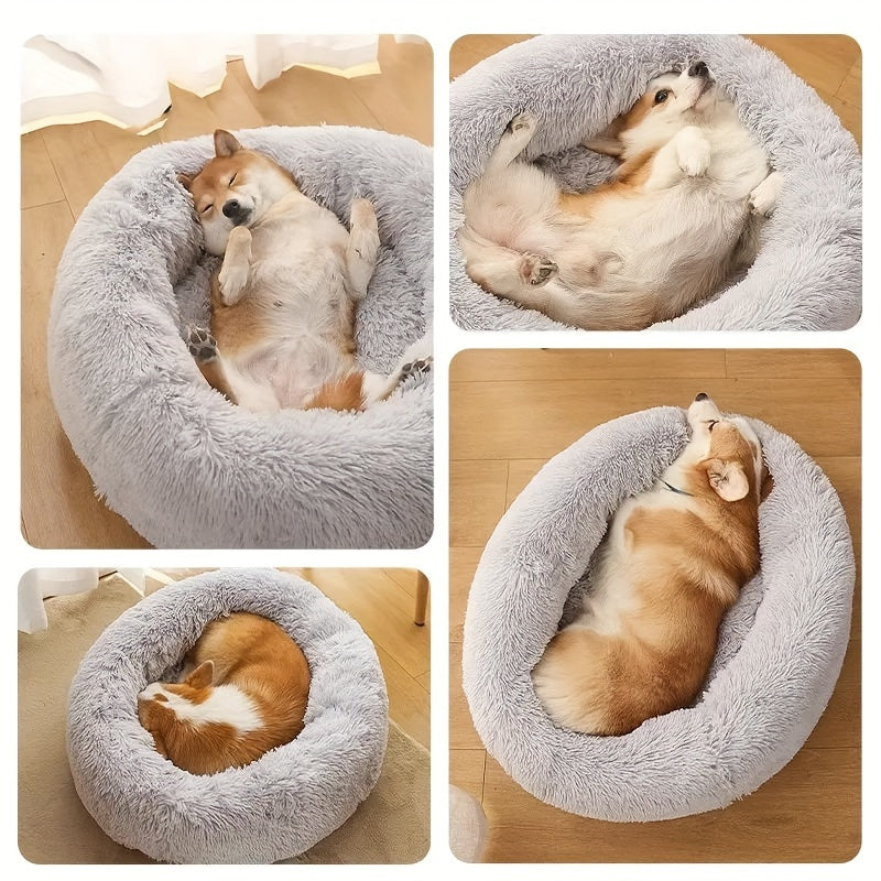 1pc Cozy Donut Cuddler DOGS Bed , Cats - Multiple Sizes (15"/19"/23"/27"/31") for Dog Mats for Sleeping