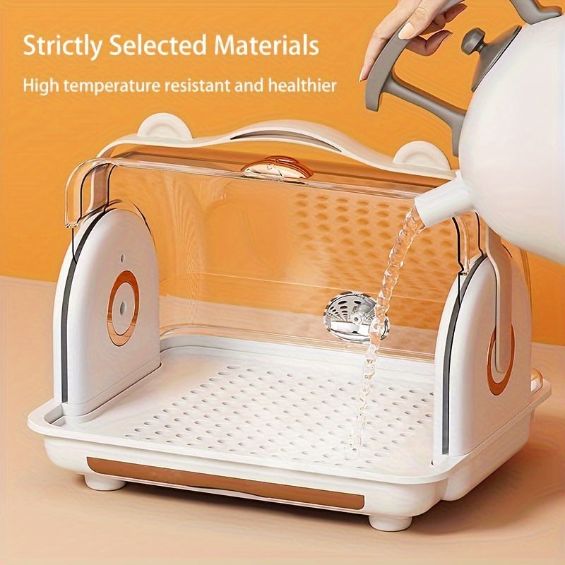 High end mommy bottle storage box with lid, dustproof water cup, drain storage rack