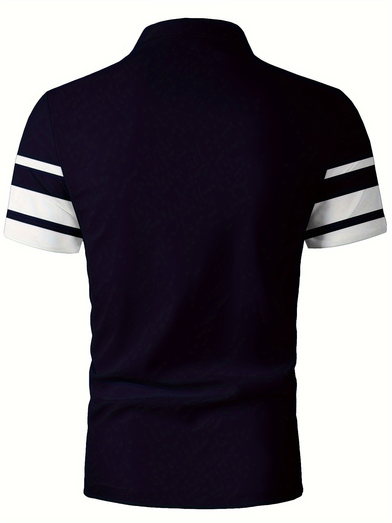 Men's Color Blocking Stripes Print Golf Shirt For Summer, Casual Stylish Short Sleeve Top As Gift