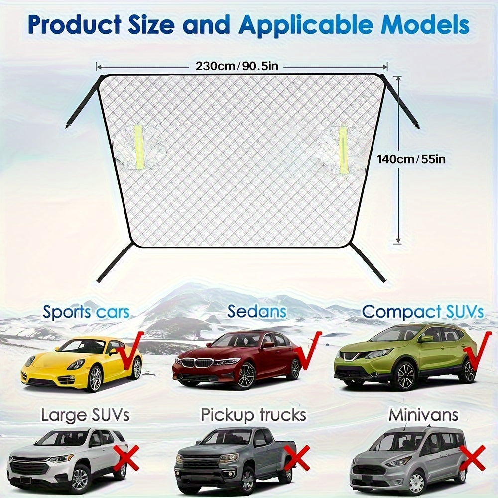 1Pc Car Windshield Snow Cover Protects Against Snow, Ice,Car Window Shade,