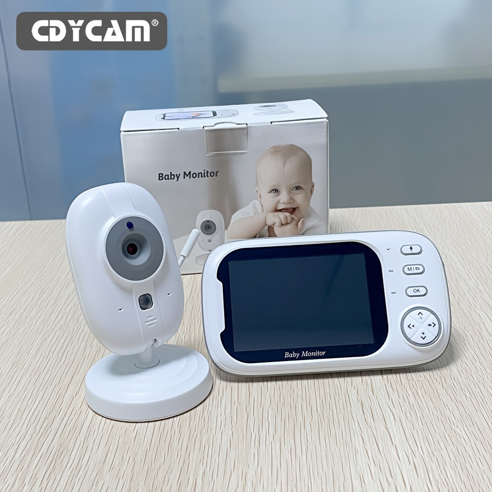 cam Baby Monitor, 3.5 Inch Color LCD Screen, 2 Way Audio, Infrared Night Vision, Digital Zoom,