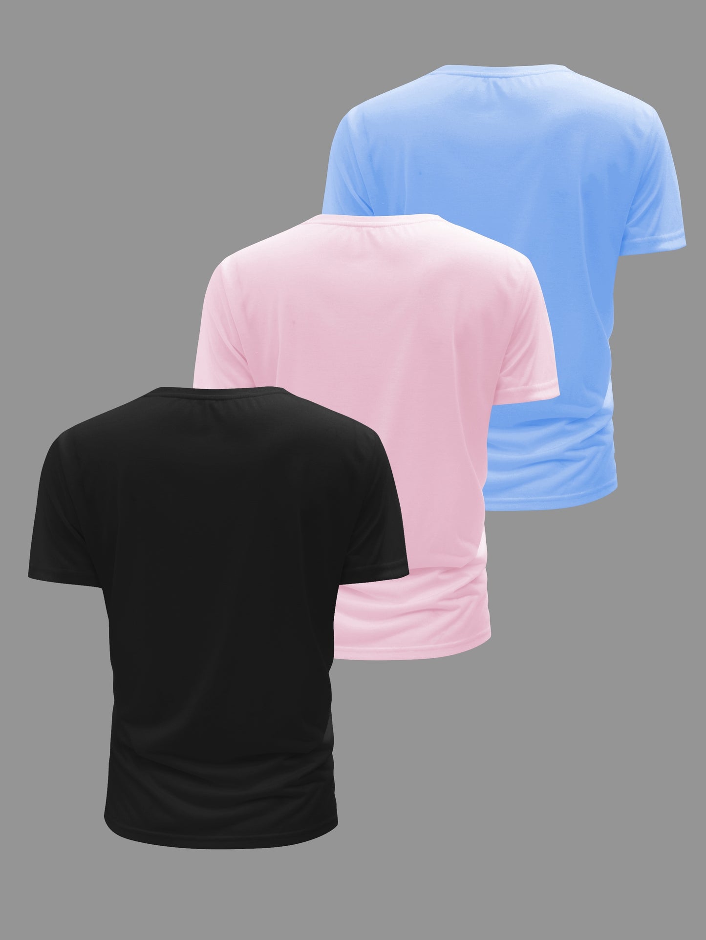 3pcs Men's Casual Short Sleeve Crew Neck T-shirts, Breathable And Lightweight For Summer Sport And Casual Wear, Outdoor Cloth