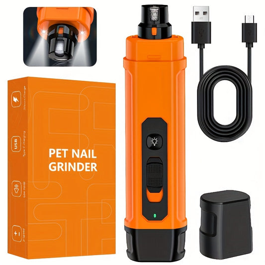 USB Rechargeable Pet Nail Grinder for Dogs, Quiet Electric Claw Trimmer,
