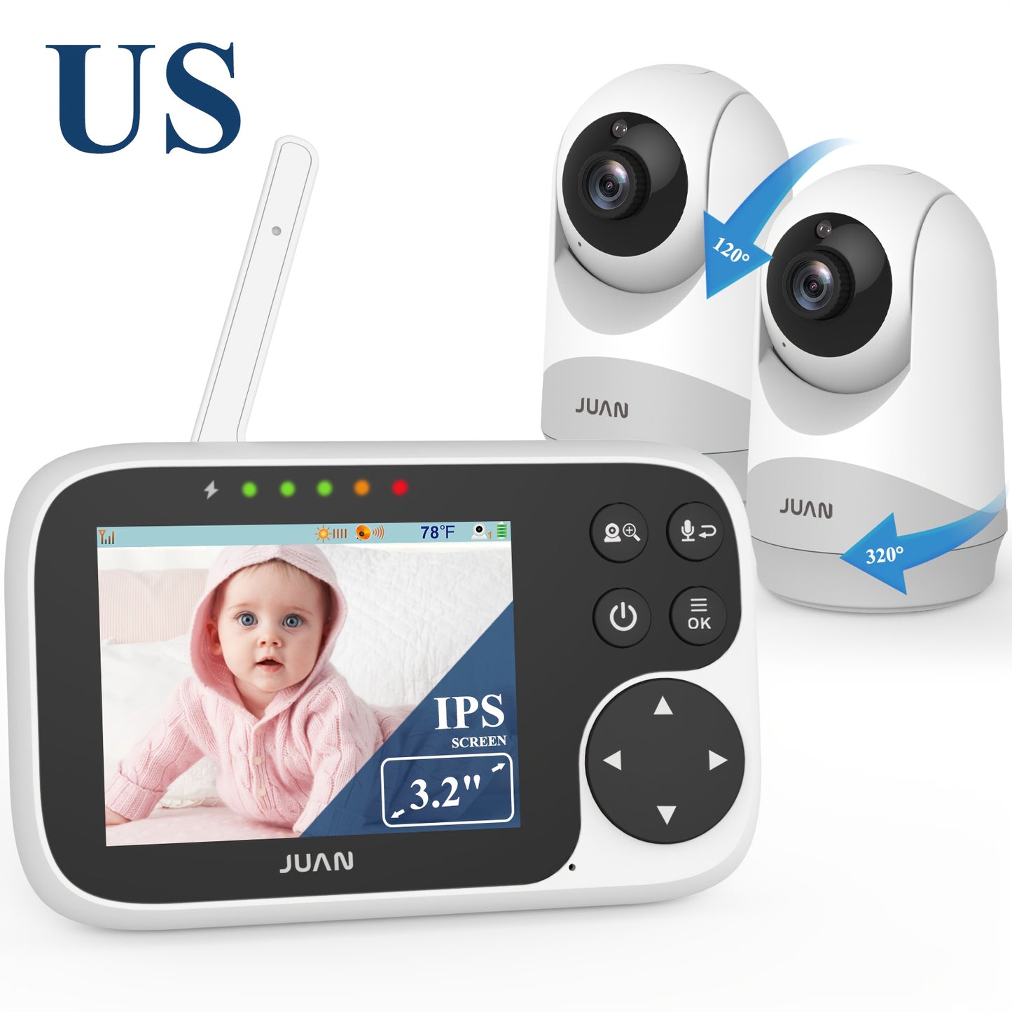 Baby Camera Monitor, Video Baby Monitor With Camera And Audio, Night Vision